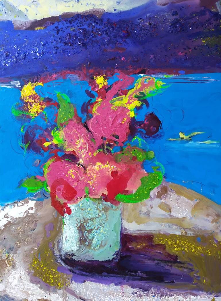 Original Figurative Seascape Painting by Christos Baloukos