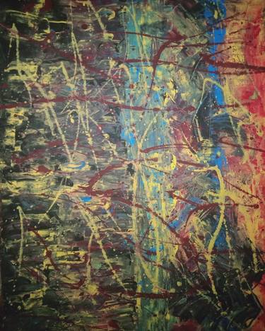 Original Abstract Expressionism Abstract Painting by Yousika Setyyoko