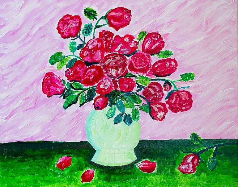 Roses Painting by Eri Nantani Saatchi Art
