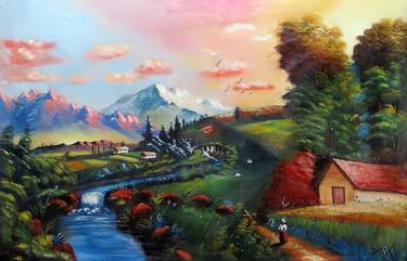 The River of Life - Landscape painting - Sedamanos Art Painting thumb