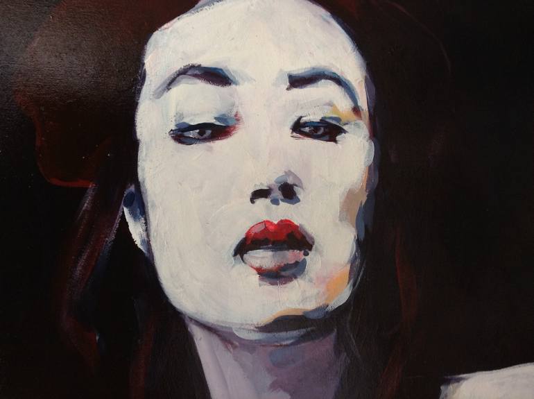 Original Fine Art Portrait Painting by Pat Dumez