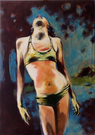 Original Figurative Portrait Paintings by Pat Dumez