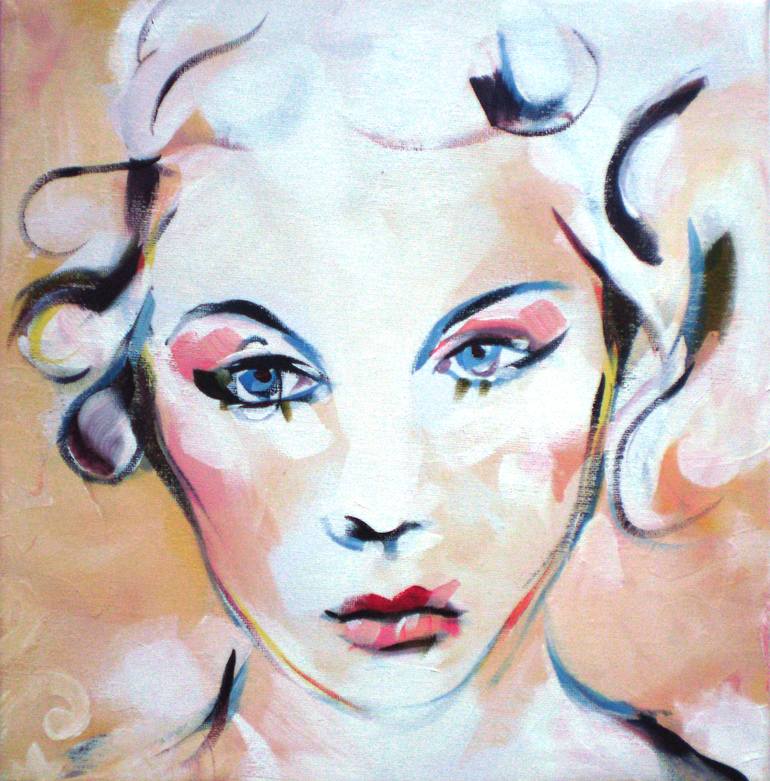 Original Figurative Portrait Painting by Pat Dumez