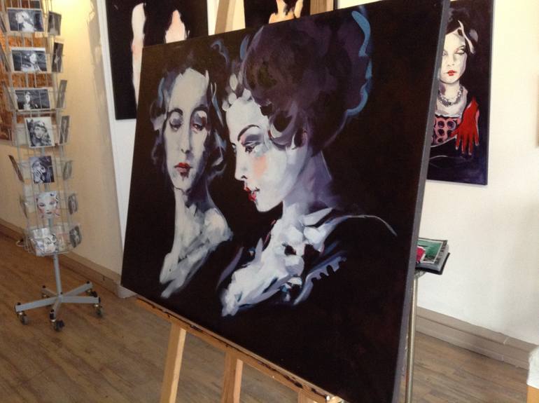 Original Figurative People Painting by Pat Dumez