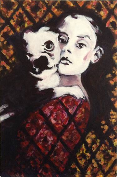 Print of Dogs Paintings by Pat Dumez