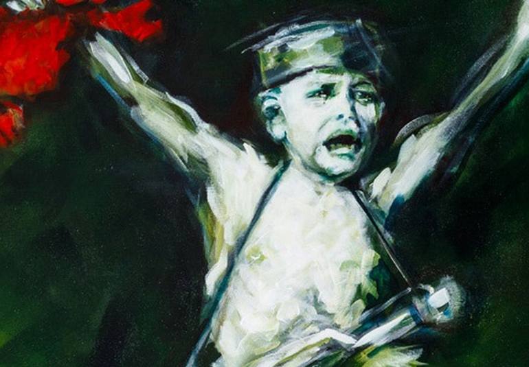 Original Figurative Children Painting by Pat Dumez