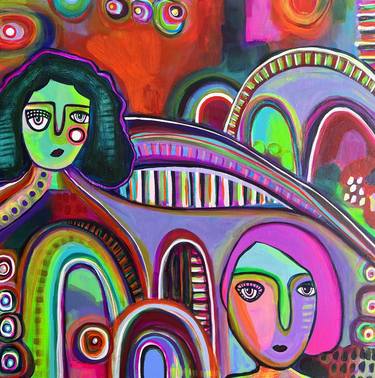 Original Figurative Abstract Painting by Becky Joan Springer