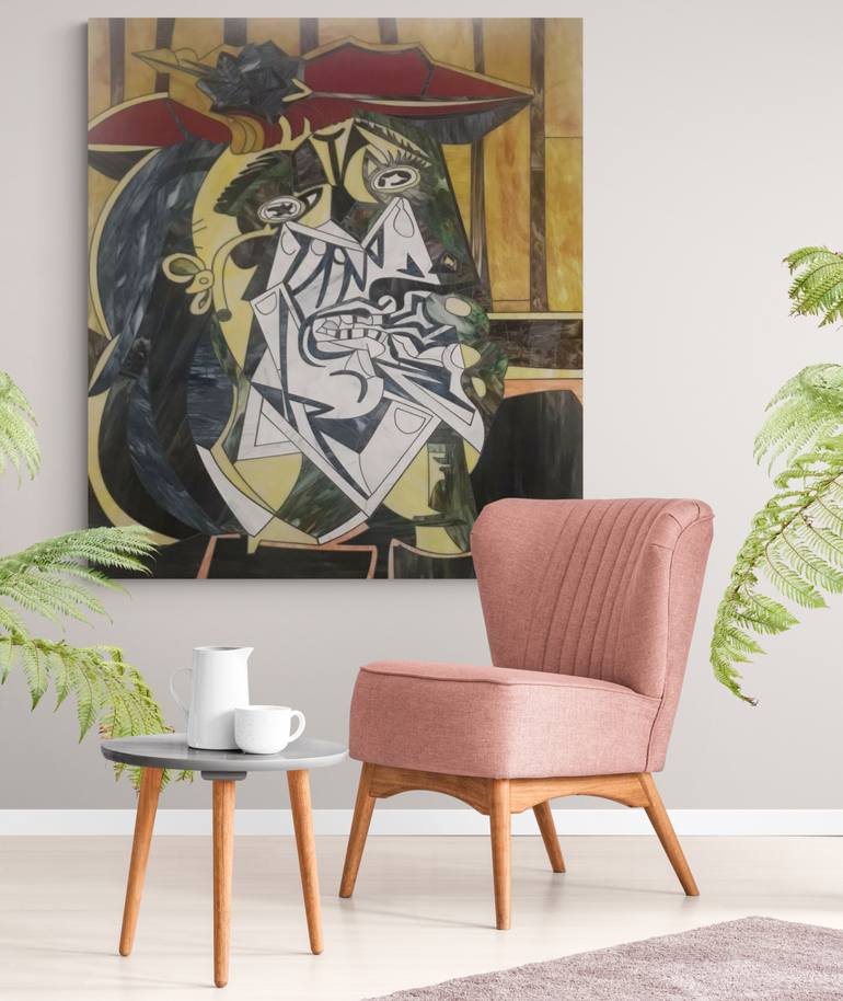 Original Contemporary Women Collage by Mauricio Aybar   Andrea Castiglione