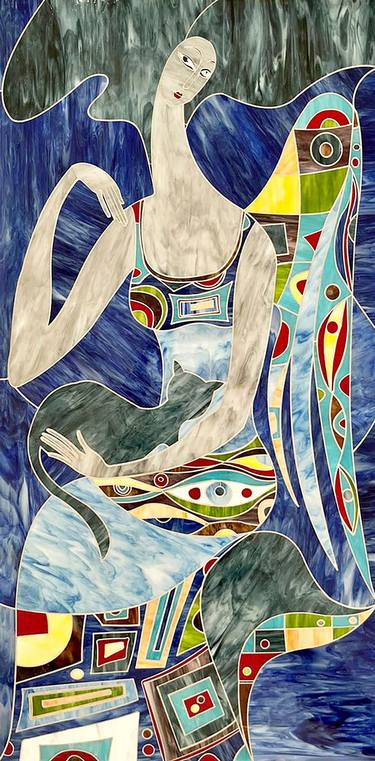 Print of Art Deco Women Collage by Mauricio Aybar Andrea Castiglione