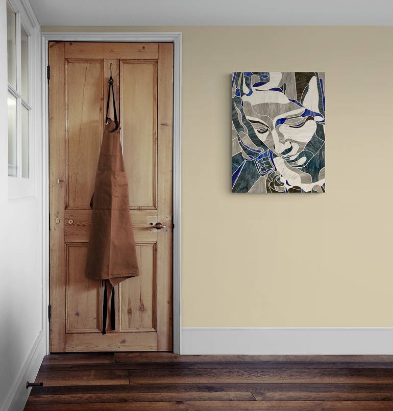 Original Figurative Religion Collage by Mauricio Aybar   Andrea Castiglione