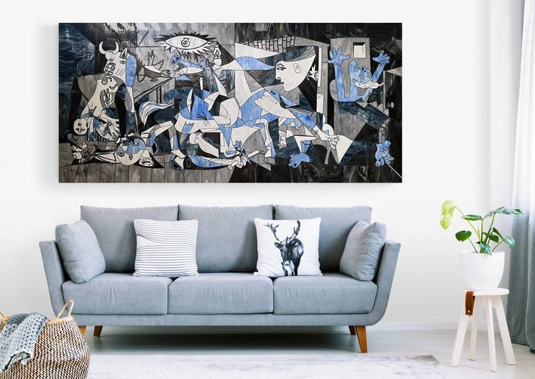 Original Abstract Expressionism World Culture Collage by Mauricio Aybar   Andrea Castiglione