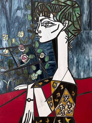 Original Cubism Women Collage by Mauricio Aybar Andrea Castiglione