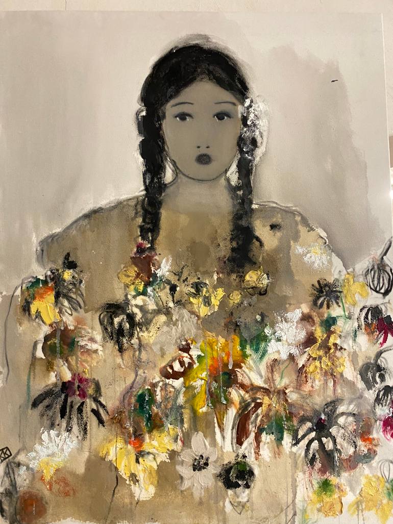 Original Figurative Women Painting by Katia Krief