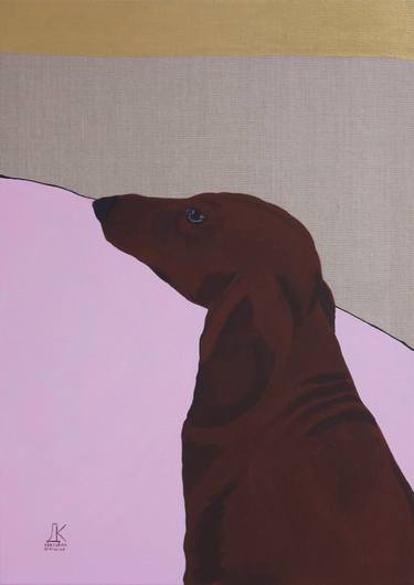 Original Contemporary Animal Painting by Ekaterina Deryugina