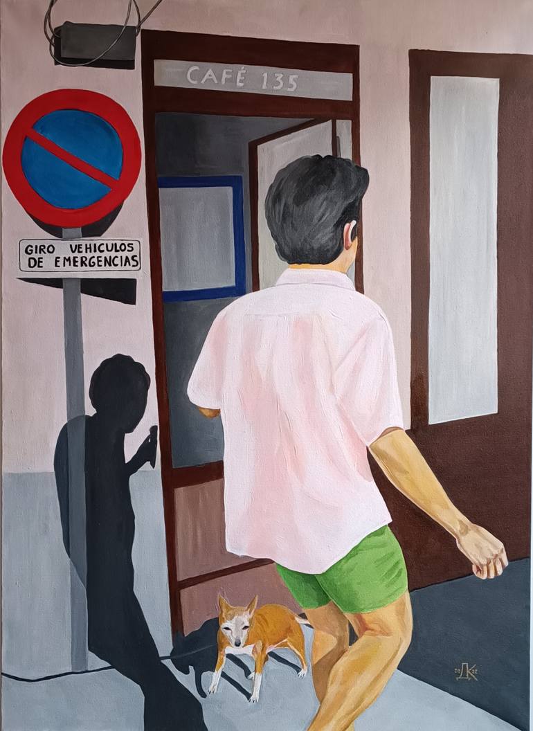 Original Figurative Cities Painting by Ekaterina Deryugina