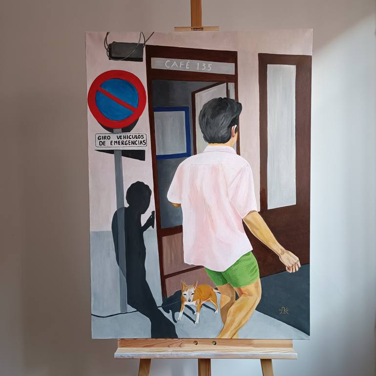 Original Figurative Cities Painting by Ekaterina Deryugina