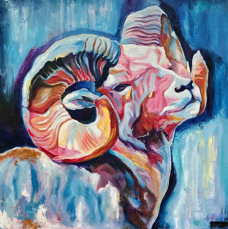 Ram Painting by Tetiana Gorbatiuk | Saatchi Art