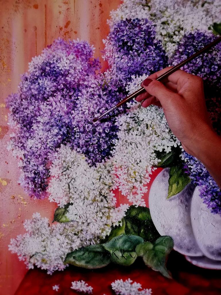 Original Figurative Floral Painting by Lady Art Gallery