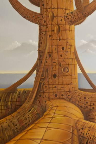 Original Surrealism Tree Paintings by Ruben Cukier