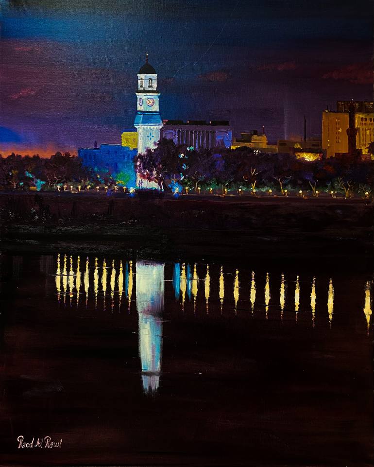 Al Qishla Clock Tower Baghdad القشلة بغداد Painting by Raed Al Rawi Saatchi Art