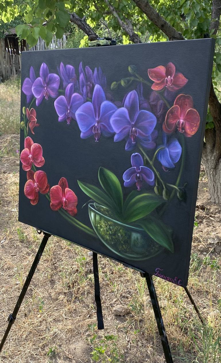 Original Realism Floral Painting by Kateryna  Hnunian 