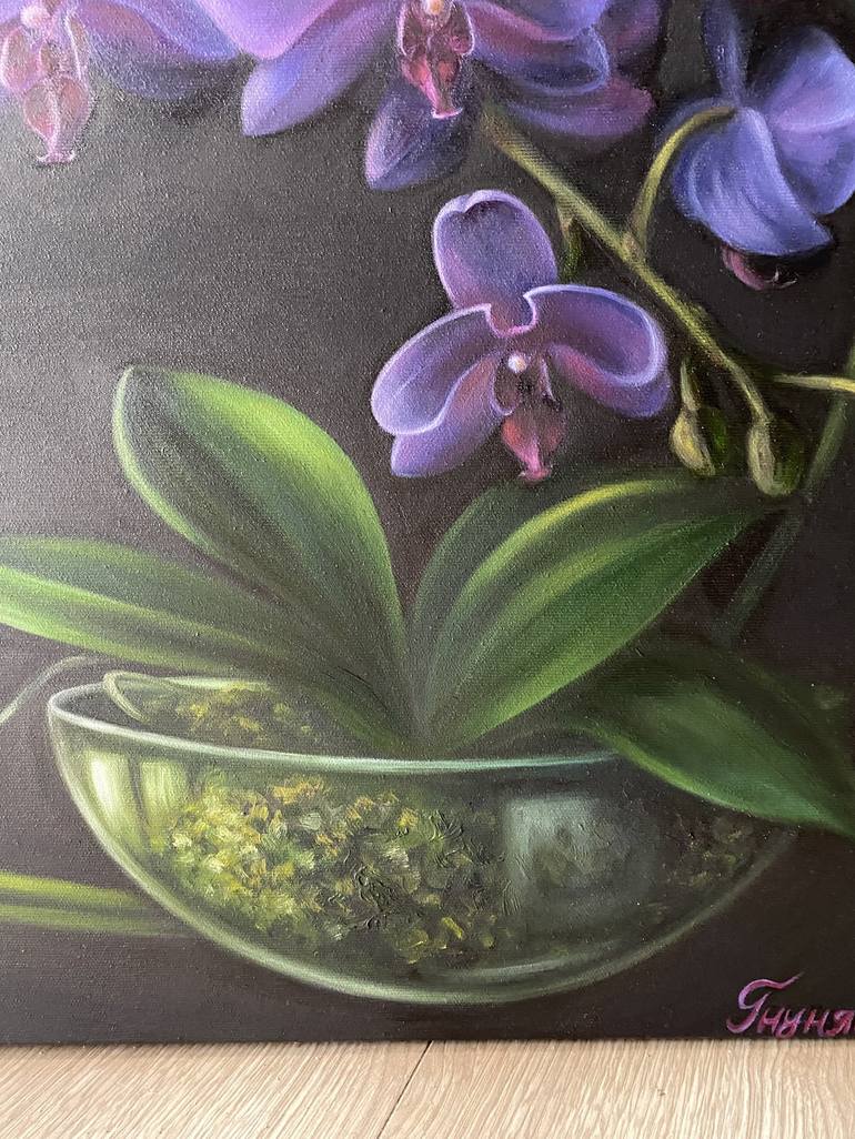 Original Floral Painting by Kateryna  Hnunian 