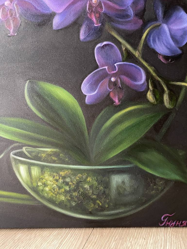 Original Realism Floral Painting by Kateryna  Hnunian 