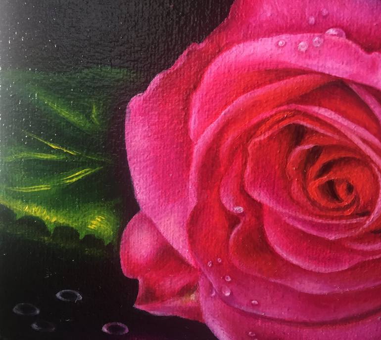 Original Photorealism Floral Painting by Kateryna  Hnunian 