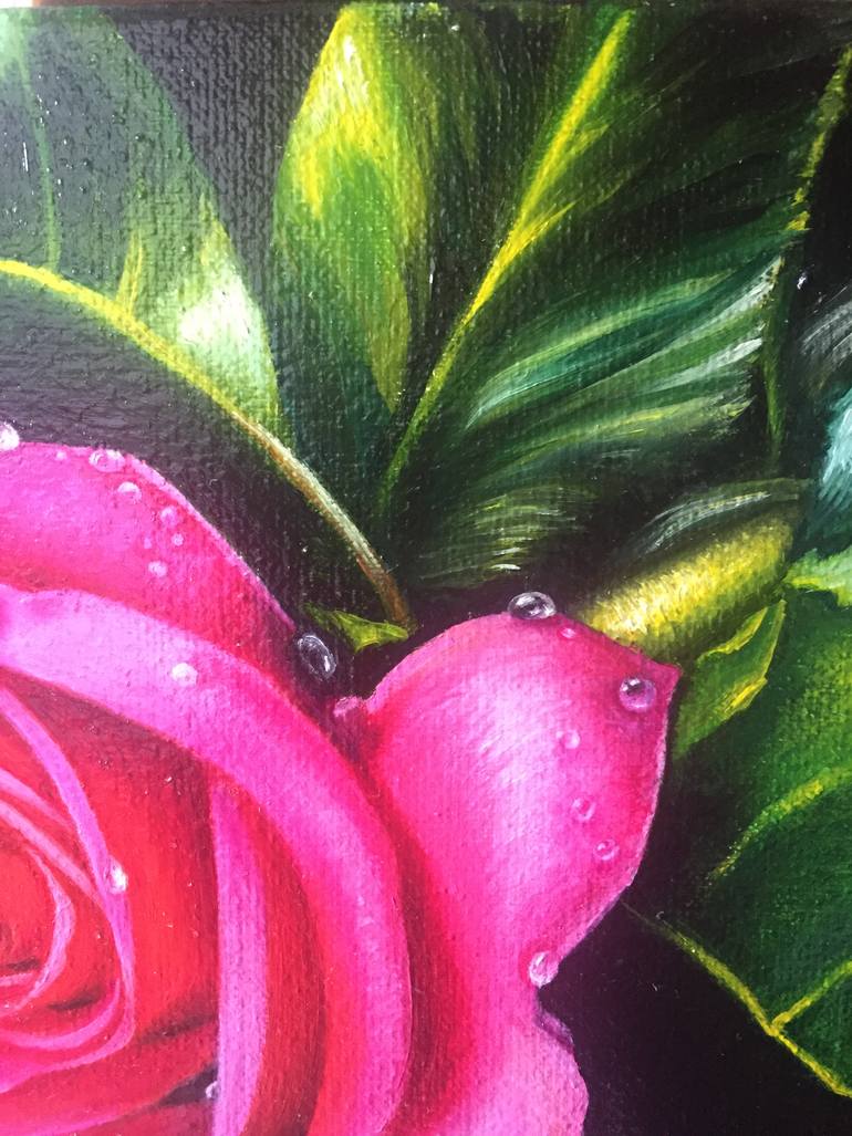 Original Photorealism Floral Painting by Kateryna  Hnunian 