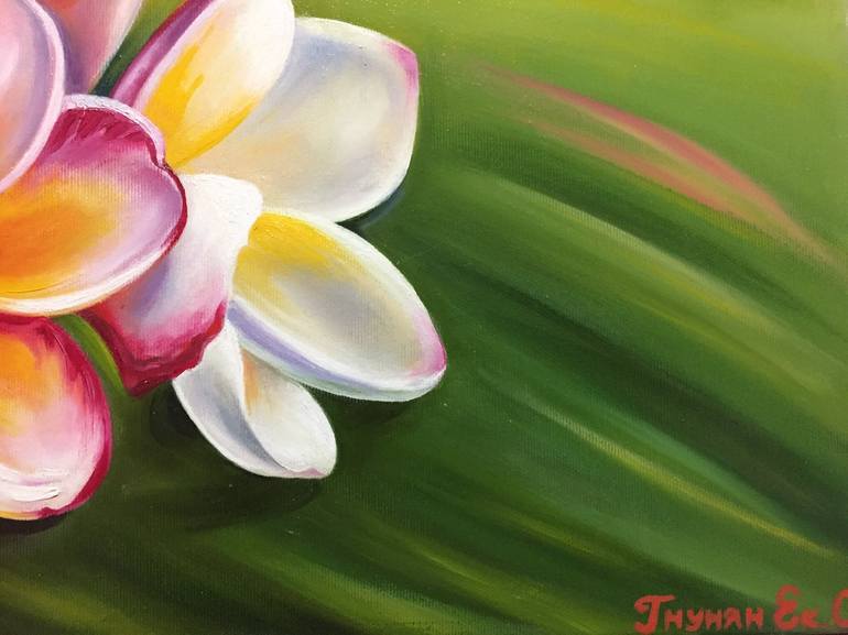 Original Photorealism Floral Painting by Kateryna  Hnunian 