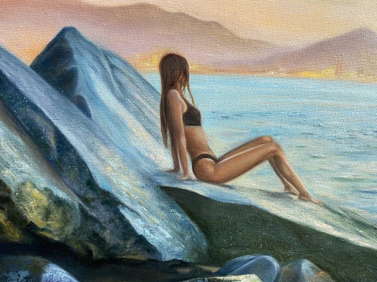 Original Realism Seascape Painting by Kateryna  Hnunian 