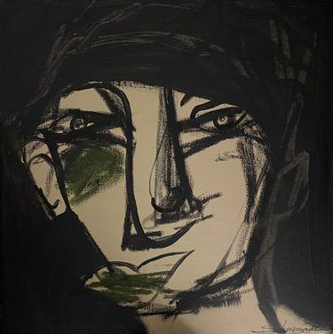 Print of Abstract Expressionism Portrait Mixed Media by Sherezade Morales