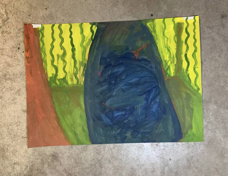 Original Abstract Still Life Drawing by Katerina Kopeikina