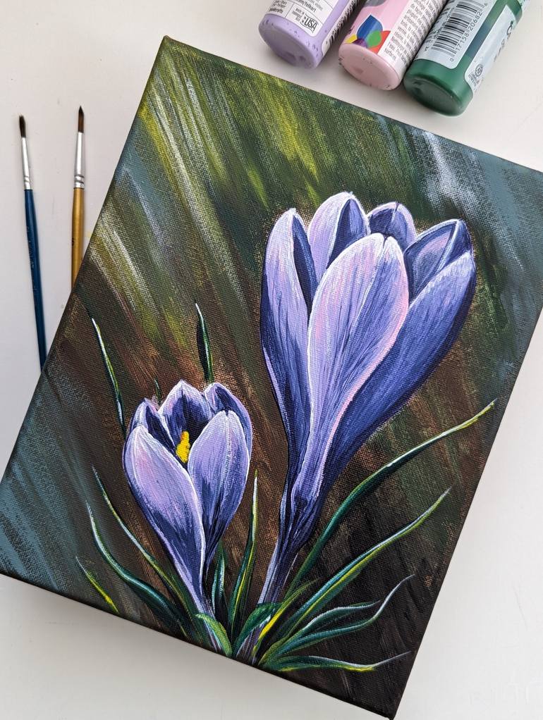Original Floral Painting by Katy  I