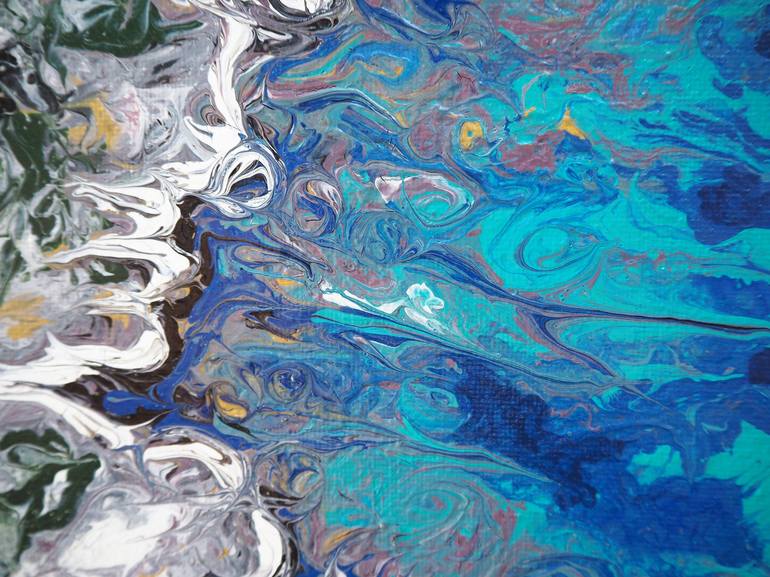 Original Abstract Boat Painting by Katy  I