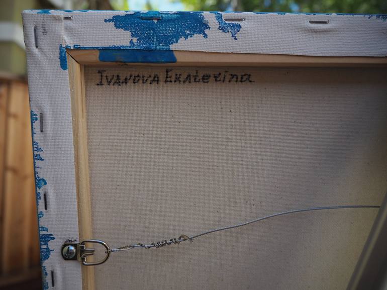 Original Abstract Boat Painting by Katy  I