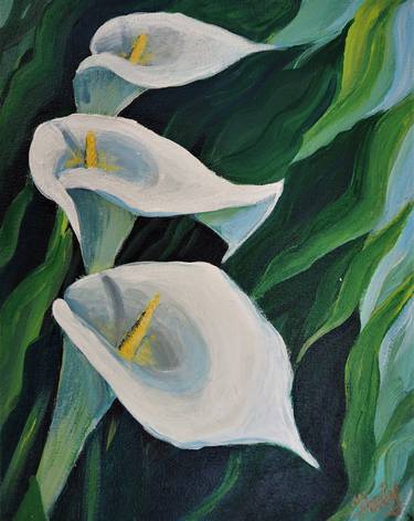 Original Floral Paintings by Katy I