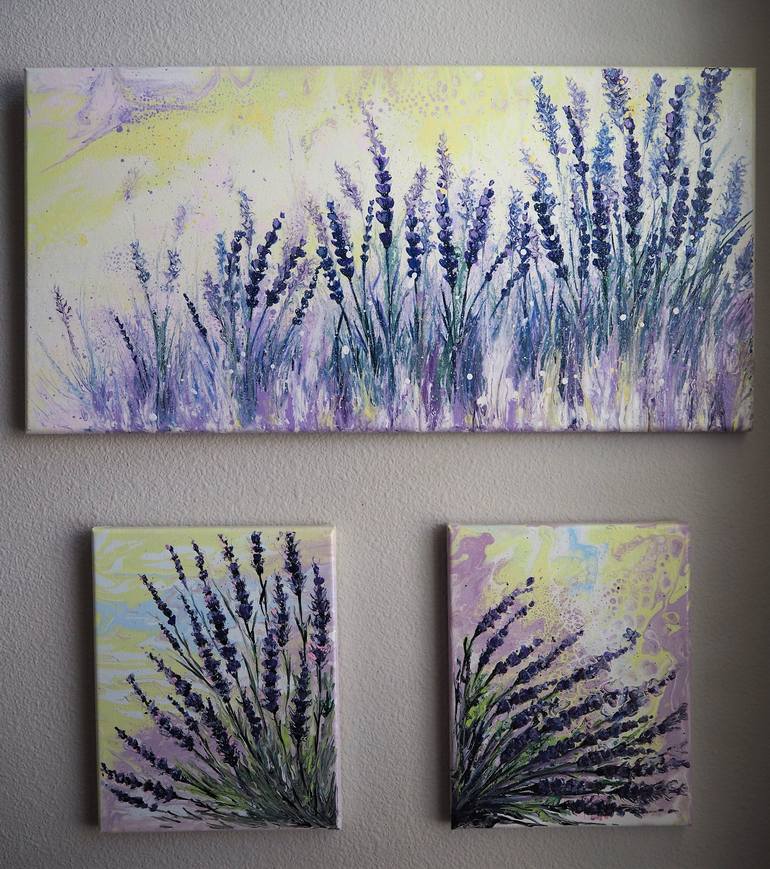 Original Abstract Floral Painting by Katy  I
