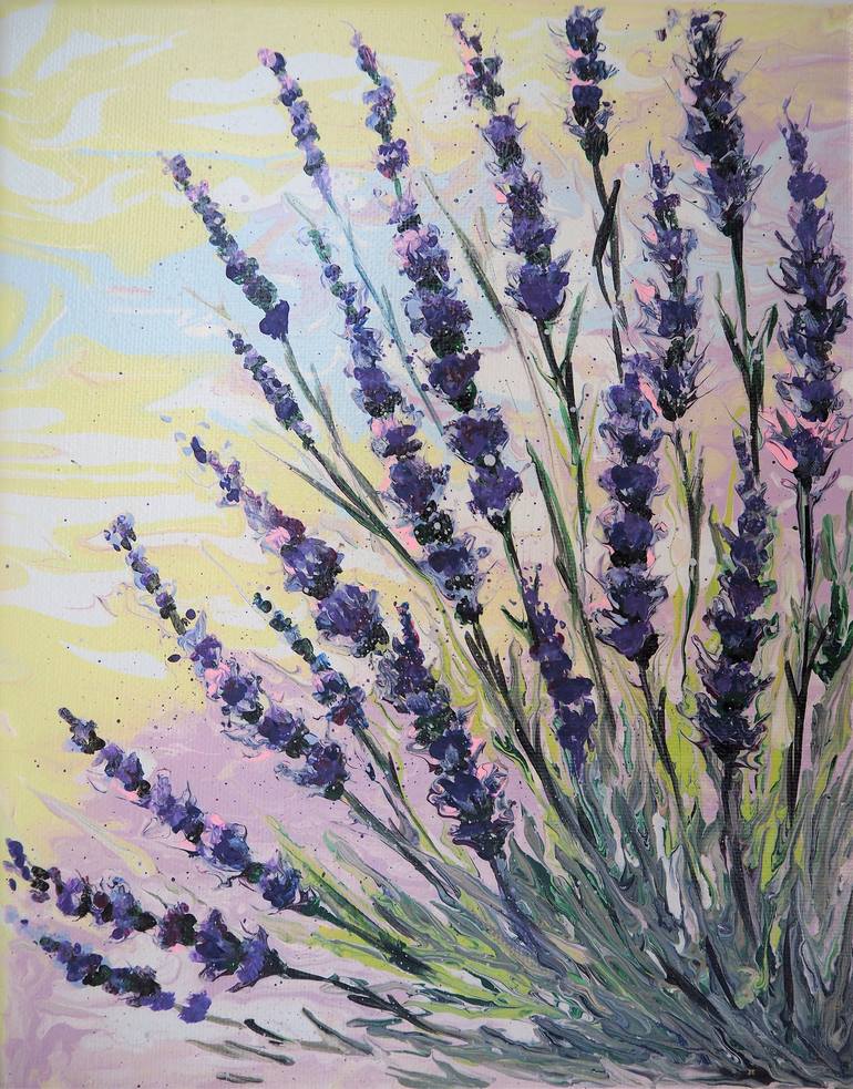 Lavender 2 Painting by Katy I | Saatchi Art