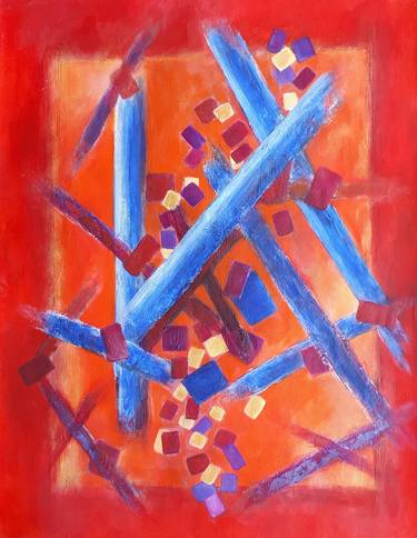 Original Geometric Abstract Paintings by sylvid art