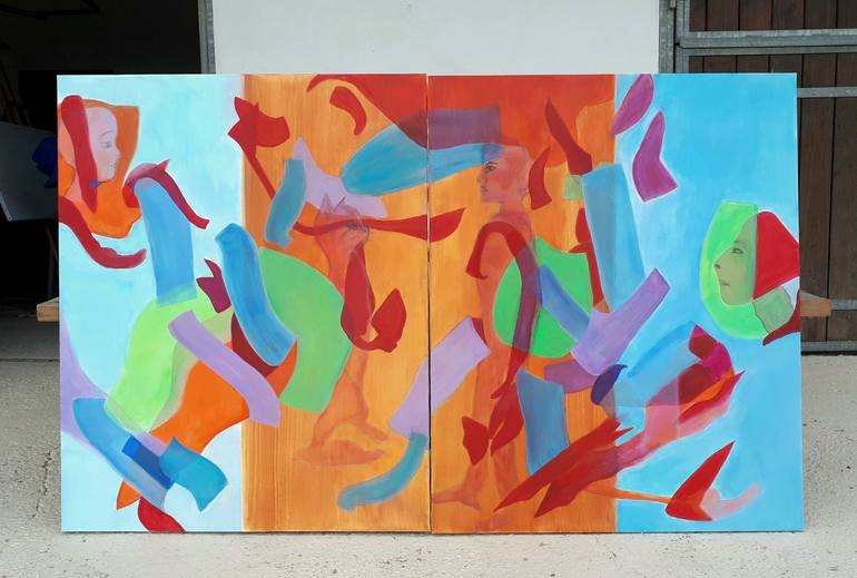 Original Abstract Fantasy Painting by Sylvid     Art