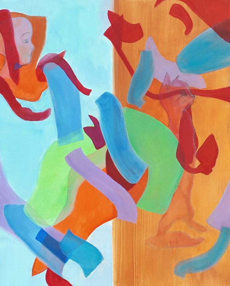 Original Abstract Fantasy Painting by Sylvid     Art