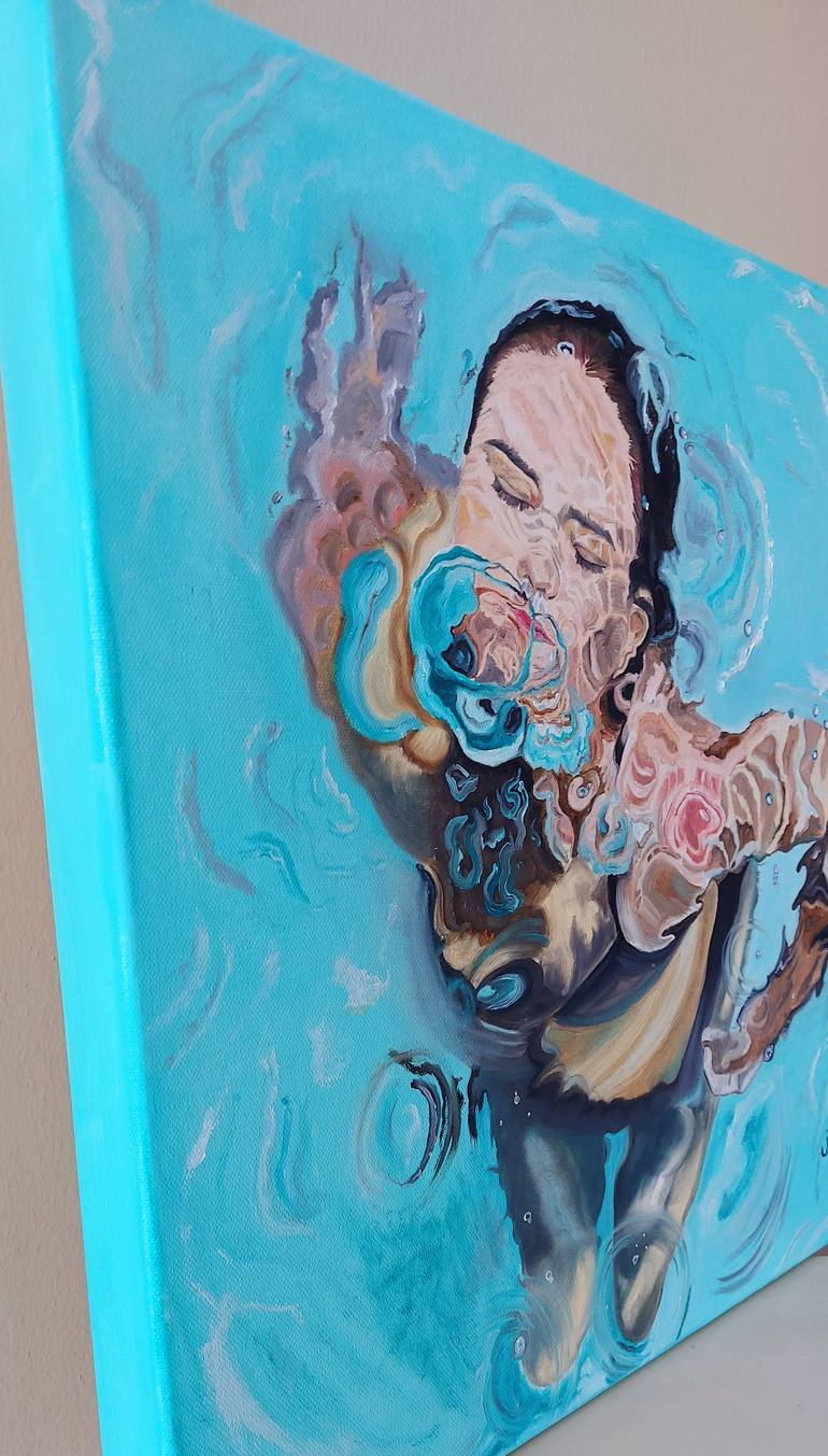 Original Modernism Water Painting by Anastasia Anthrakopoulou
