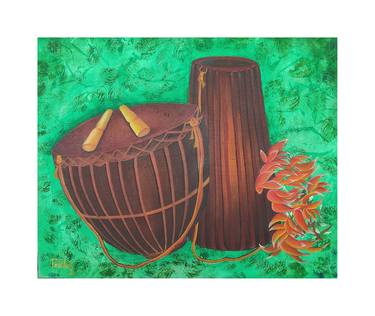 Original Figurative Music Paintings by Prahlad Majhi