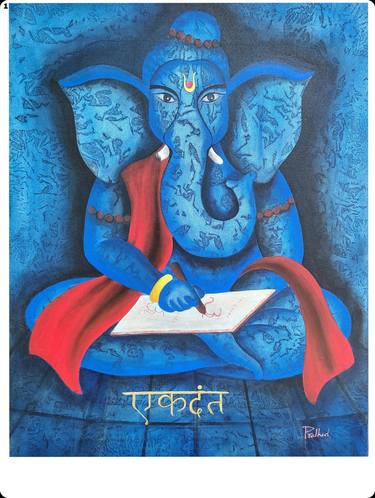 Original Fine Art Religious Painting by Prahlad Majhi
