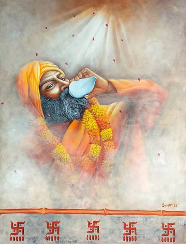 Original People Painting by Sourav Sinha