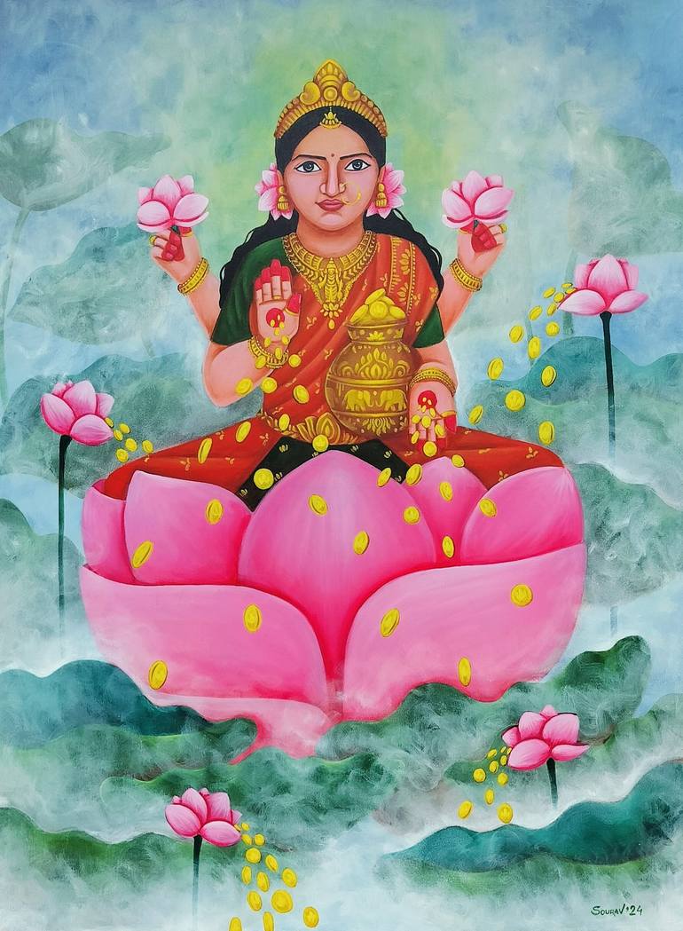 Original Figurative Religion Paintings by Sourav Sinha