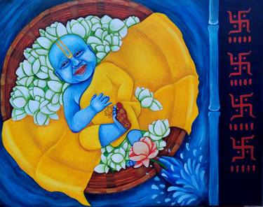 Original Figurative Religion Paintings by Sourav Sinha