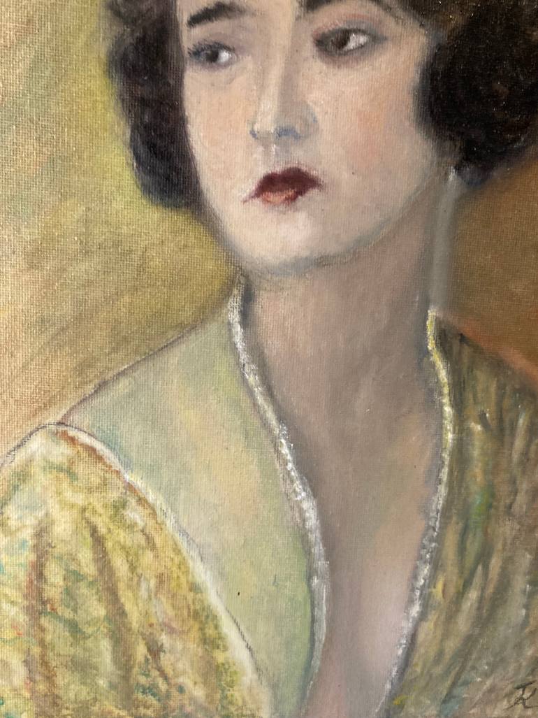 Original Impressionism Women Painting by Jin Kamei