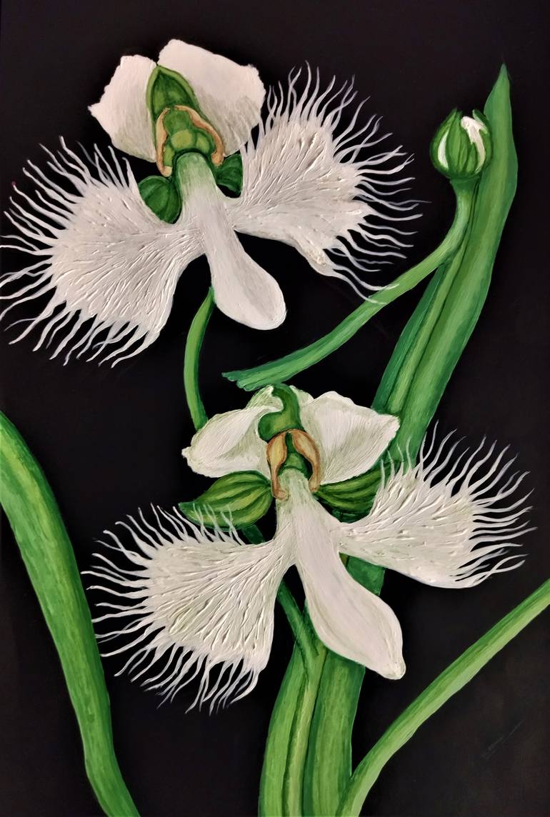 Original Art Deco Botanic Painting by Marina Volina